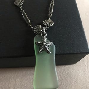 Seaglass starfish necklace